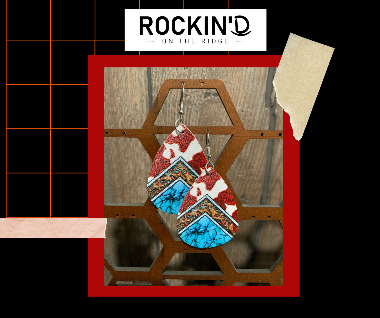 Western multicolored earrings