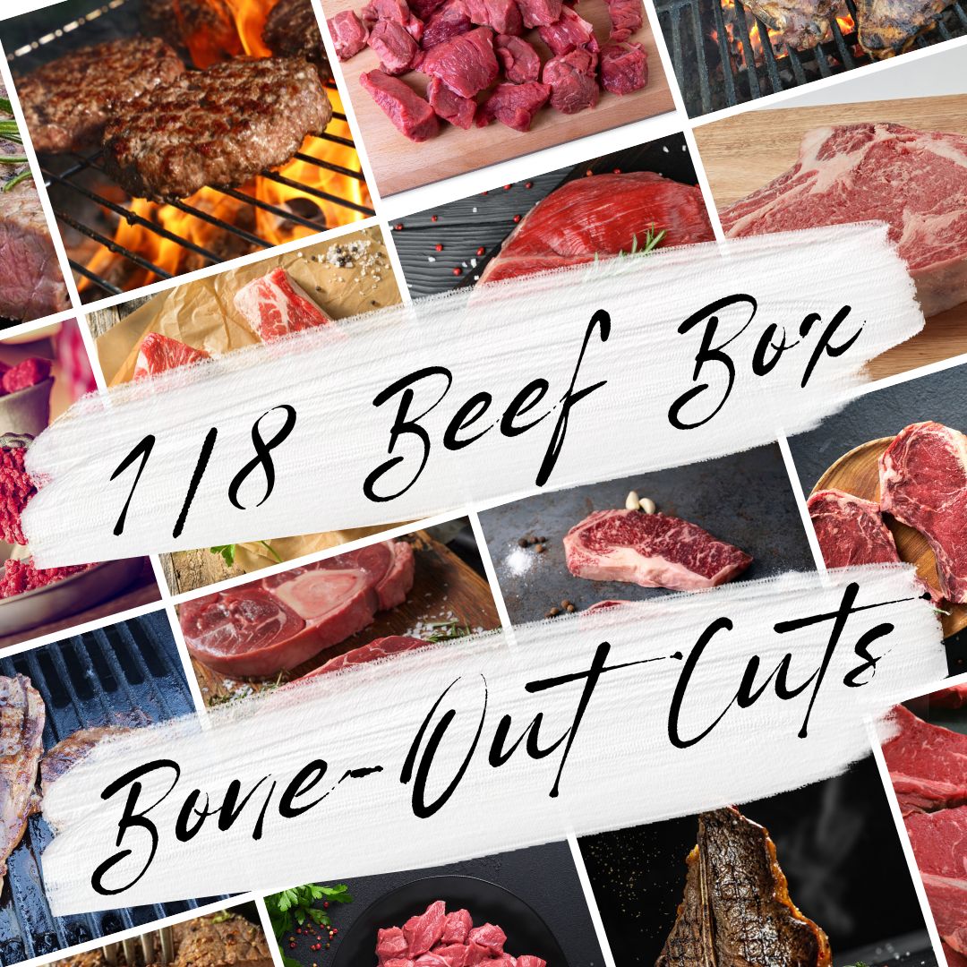 1/8 Beef Box (bone out cuts) from Rockin' D On The Ridge in La Harpe, IL