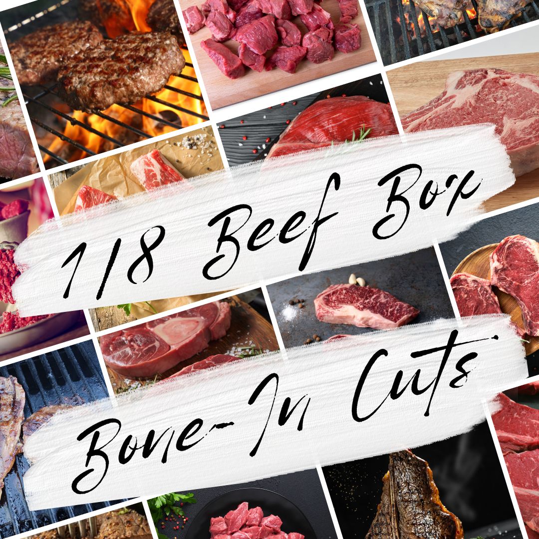 1/8 Beef Box (bone in cuts) from Rockin' D On The Ridge in La Harpe, IL