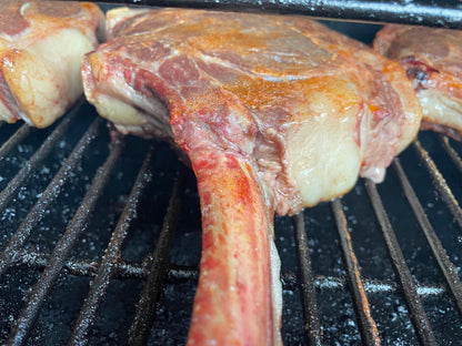 Tomahawk Ribeye Steak from Rockin' D On The Ridge in La Harpe, IL