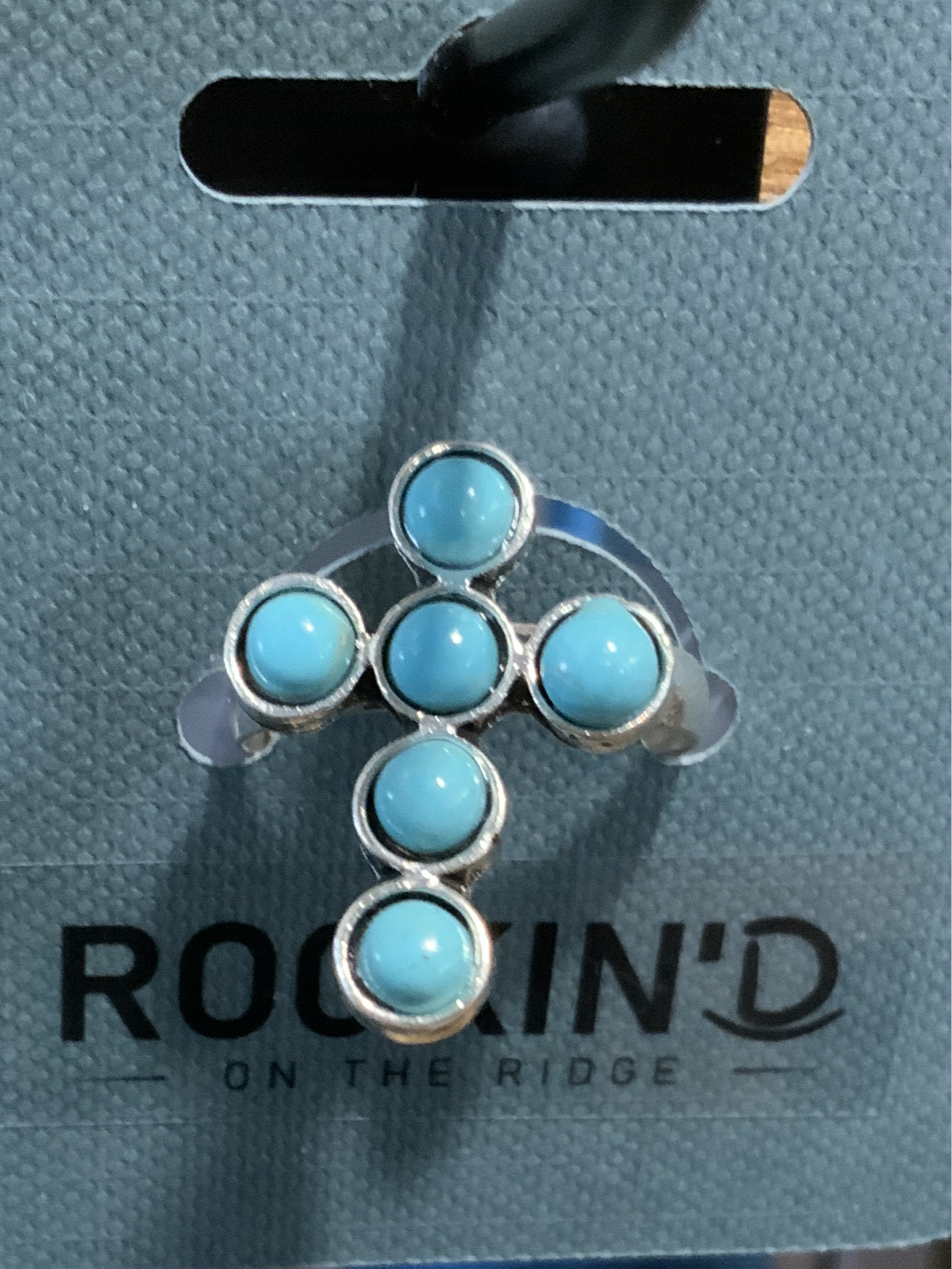 Turquoise Cross Ring