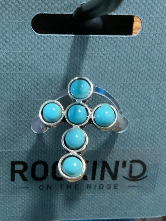 Turquoise Cross Ring