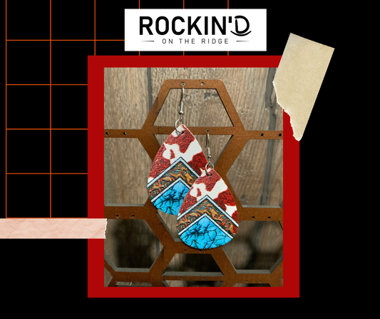 Western multicolored earrings