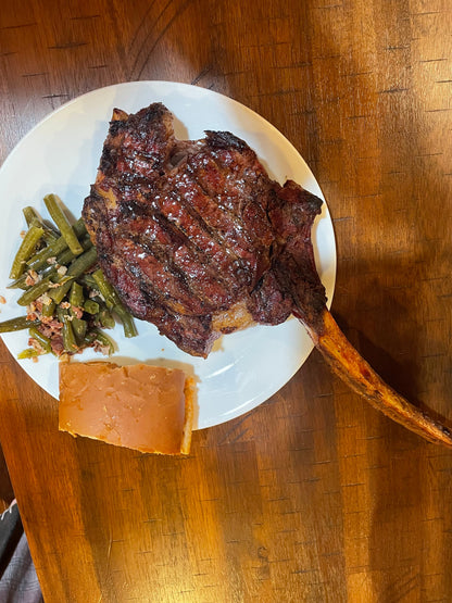 Tomahawk Ribeye Steak from Rockin' D On The Ridge in La Harpe, IL