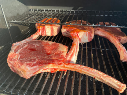 Tomahawk Ribeye Steak from Rockin' D On The Ridge in La Harpe, IL