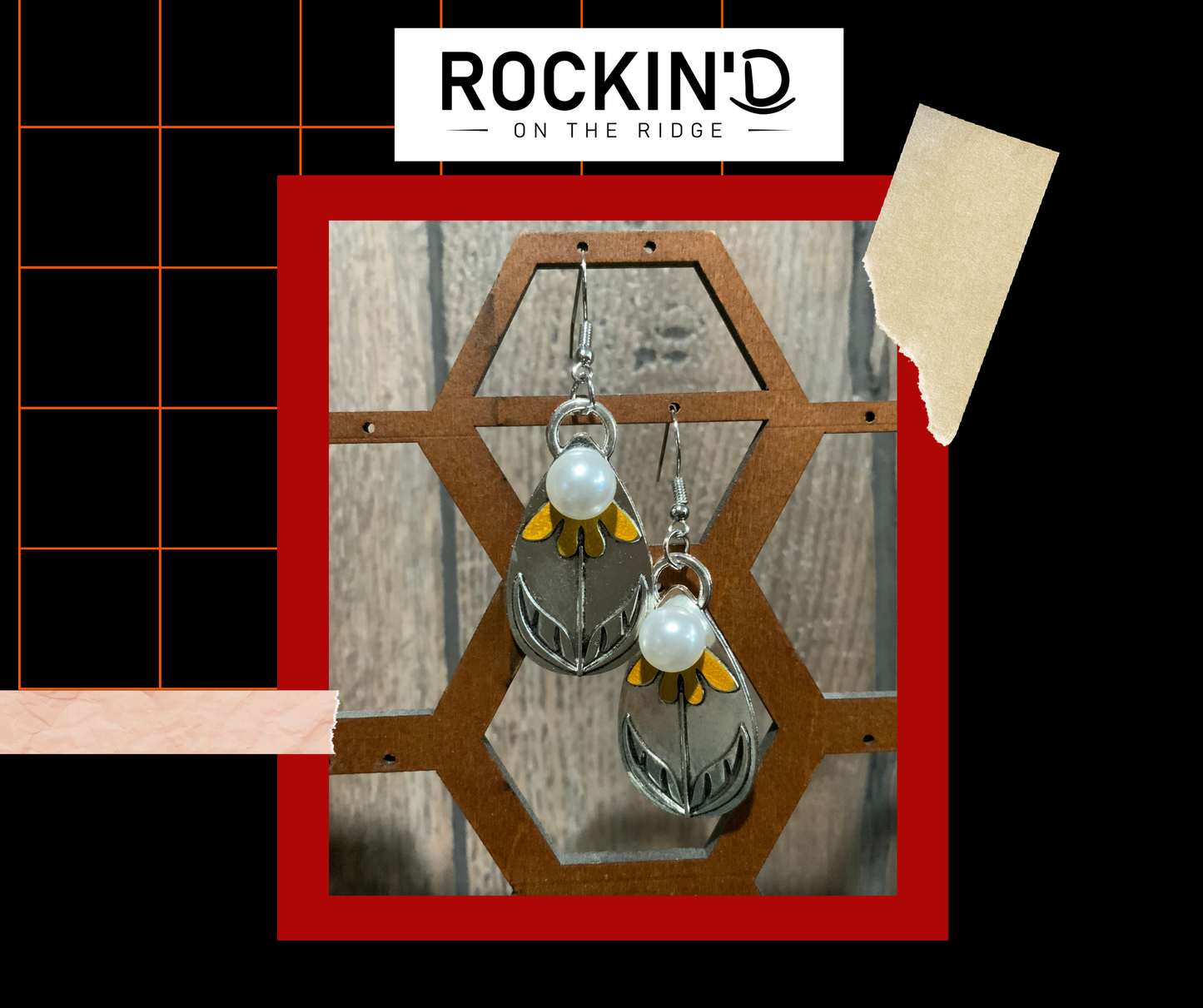 Pearl daisy earrings