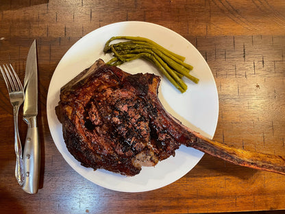 Tomahawk Ribeye Steak from Rockin' D On The Ridge in La Harpe, IL