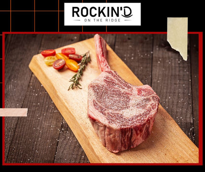 Tomahawk Ribeye Steak from Rockin' D On The Ridge in La Harpe, IL
